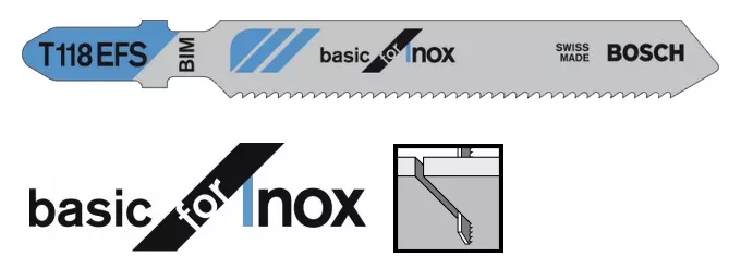 Lame scie sauteuse T118EFS BOSCH basic for inox